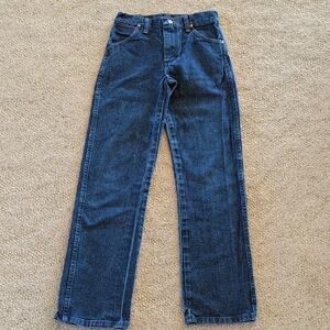 Classic Wrangler Boy's Dark Blue Straight Jeans
